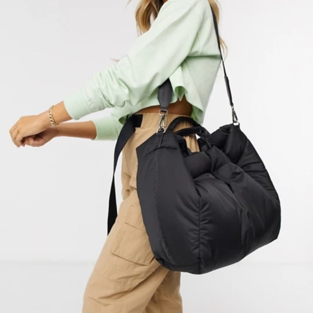 Steve Madden padded tote in black